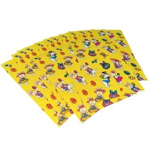 Vintage 90’s Party Favor Paper Bags , Easter Bunny Yellow Nostalgic Whimsy 14ct